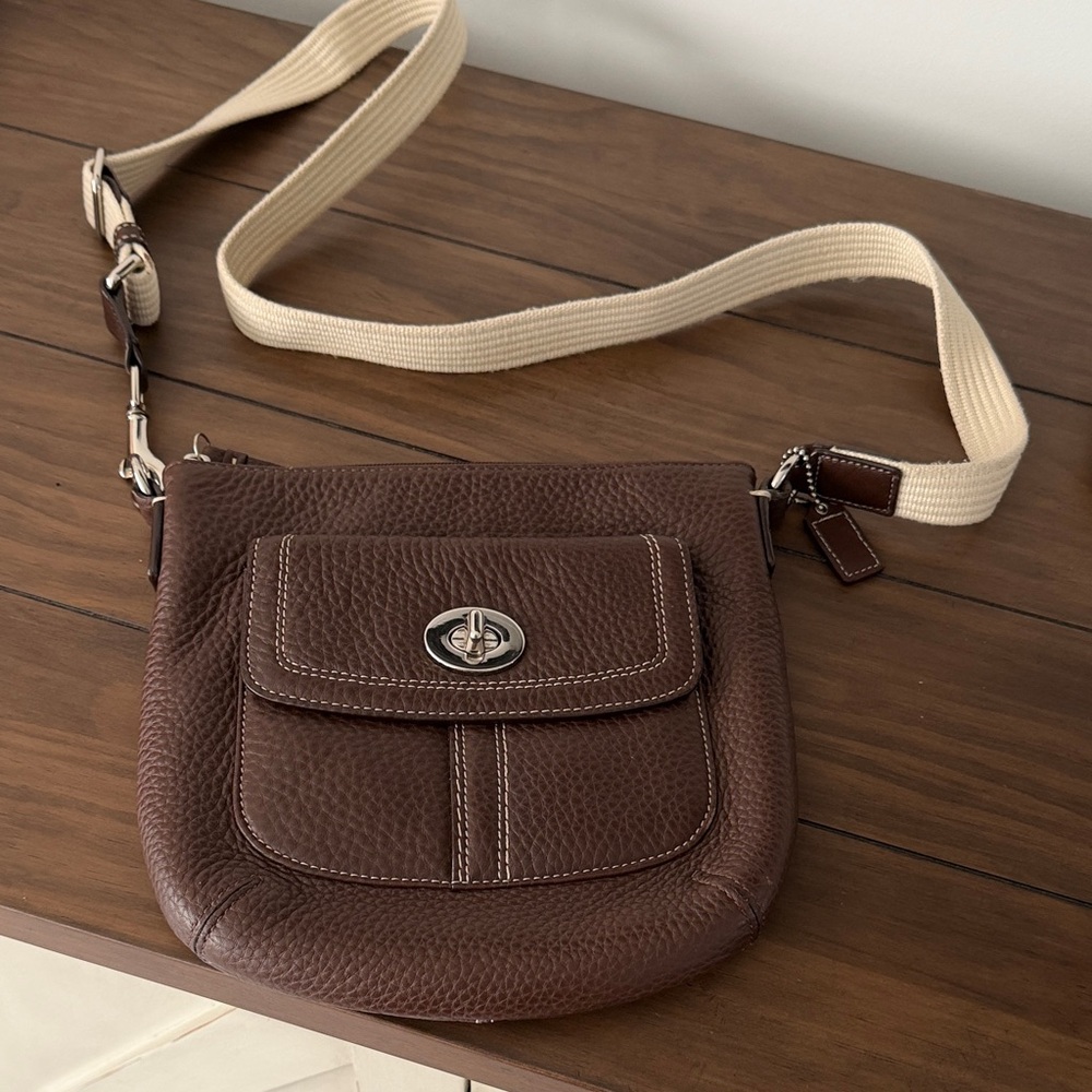 Coach Brown Leather Crossbody Bag
